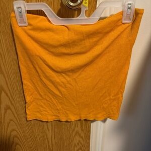Orange crop tube top